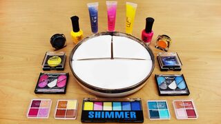 Mixing Makeup Eyeshadow Into Slime! Blue vs Red vs Yellow Special Series Satisfying Slime Video