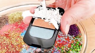 Mixing Makeup, Glitter and Mini Glitter Into Clear Slime ! MOST SATISFYING SLIME VIDEO ! Part 3