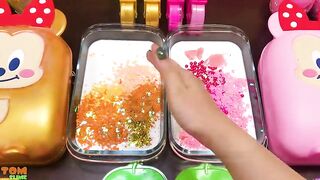 GOLD vs PINK ! Mixing Random Things into GLOSSY Slime ! Satisfying Slime Video #985