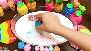 Mixing MAKEUP , CLAY and GLITTER into GLOSSY Slime | Slime Smoothie | Satisfying Slime Videos #977