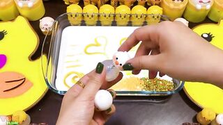 DUCK CUTE Slime !  Mixing Random Things into GLOSSY Slime ! Satisfying Slime Video #976