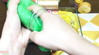 GOLD vs RAINBOW ! Mixing Random Things into GLOSSY Slime ! Satisfying Slime Video #971