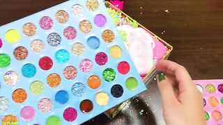 BLUE ,RAINBOW vs PINK ! Mixing Random Things into GLOSSY Slime ! Satisfying Slime Video #965