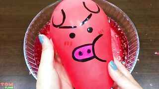 RED  BALLOONS ! Making Slime with Funny Balloons - Satisfying Slime video #962