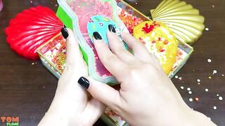 RED vs GOLD ! Mixing Random Things into GLOSSY Slime ! Satisfying Slime Video #952