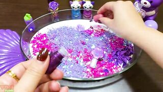 PURPLE Slime ! Mixing Makeup and Glitter into GLOSSY Slime ! Satisfying Slime Video #935