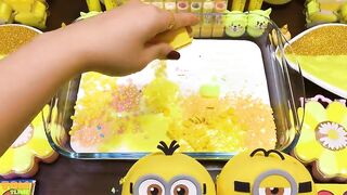 YELLOW Slime ! Mixing Random Things into GLOSSY Slime ! Satisfying Slime Video #933