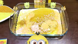 YELLOW Slime ! Mixing Random Things into GLOSSY Slime ! Satisfying Slime Video #933