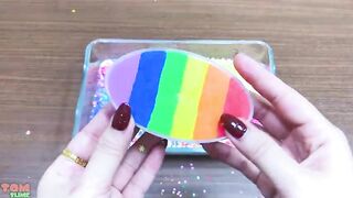 Mixing MAKEUP,GLITTER and FOAM into GLOSSY Slime ! Satisfying Slime Video #929