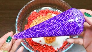 Making Crunchy Foam Slime With Piping Bags ! GLOSSY SLIME ! ASMR Slime Videos #923