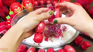 RED Slime ! Mixing Random into GLOSSY Slime ! Satisfying Slime Video #918