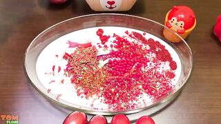 RED Slime ! Mixing Random into GLOSSY Slime ! Satisfying Slime Video #918
