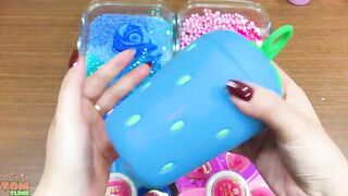 PINK vs BLUE !Mixing Random into GLOSSY Slime ! Satisfying Slime Video #916