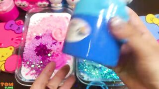 Kitty vs Doremon ! PINK vs BLUE !Mixing Random into GLOSSY Slime ! Satisfying Slime Video #904