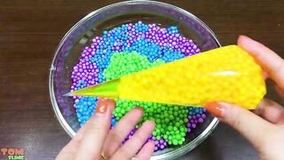 Making Crunchy Foam Slime With Piping Bags ! GLOSSY SLIME ! ASMR Slime Videos #895