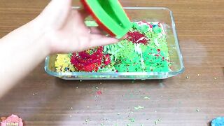 WATERMELON Slime !Mixing Random into GLOSSY Slime ! Satisfying Slime Video #885