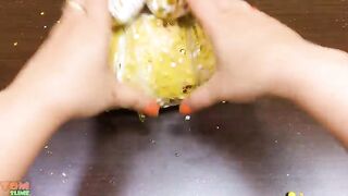 KITTY GOLD vs PINK | ASMR SLIME| Mixing Random Things Into GLOSSY Slime| Satisfying Slime#877