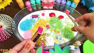 Mixing Makeup, Glitter and More into Glossy Slime ! Satisfying Slime Video # #876