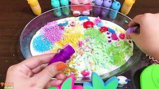 Mixing Makeup, Glitter and More into Glossy Slime ! Satisfying Slime Video # #876