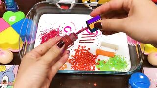 TOM and JERRY ! Mixing Random into GLOSSY Slime ! Satisfying Slime Video #867