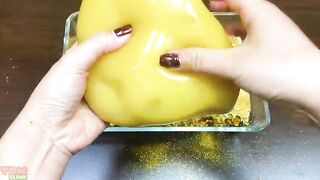 GOLD Slime ! Mixing Random into GLOSSY Slime ! Satisfying Slime Video! Tom Slime #861
