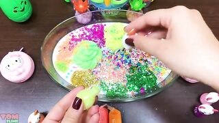 Mixing Random into GLOSSY Slime ! Satisfying Slime Video #848