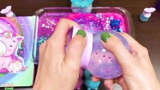 Galaxy Slime | Mixing Makeup and Glitter into Store Bought Slime ASMR! Satisfying Slime Videos #837