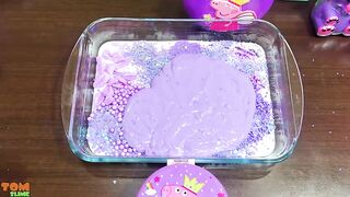 Purple Peppa Pig Slime | Mixing Makeup and Glitter into Slime ASMR! Satisfying Slime Videos #832