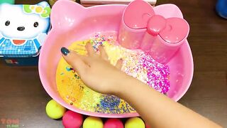 Hello Kitty Slime | Mixing Too Many Things into Slime ASMR! Satisfying Slime Videos #830