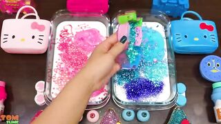 Pink vs Blue Slime | Mixing Beads and Glitter into Slime ASMR! Satisfying Slime Videos #825