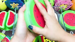 Watermelon Slime | Mixing Makeup and Beads into Slime ASMR! Satisfying Slime Videos #819