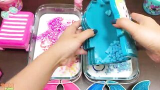 Pink vs Blue Slime | Mixing Makeup and Beads into Slime ASMR! Satisfying Slime Videos #815