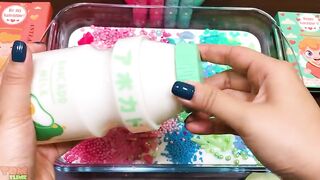 Pink vs Teal Slime | Mixing Makeup and Beads into Slime ASMR! Satisfying Slime Videos #806