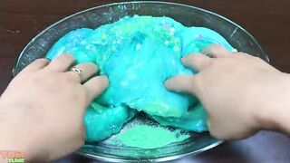 Teal Slime | Mixing Makeup and Beads into Clear Slime ASMR! Satisfying Slime Videos #803