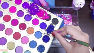Purple Slime | Mixing Makeup and Glitter into Slime ASMR! Satisfying Slime Videos #795