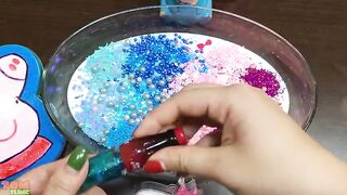 Peppa Pig Slime Pink vs Blue | Mixing Makeup and Beads into Slime ASMR! Satisfying Slime Videos #794
