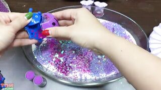 Purple Slime | Mixing Makeup and Glitter into Slime ASMR! Satisfying Slime Videos #791
