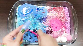 Unicorn Slime Pink vs Blue | Mixing Makeup and Floam into Slime ASMR! Satisfying Slime Videos #789