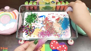 Mixing Beads and Glitter into Slime ASMR! Satisfying Slime Videos #782
