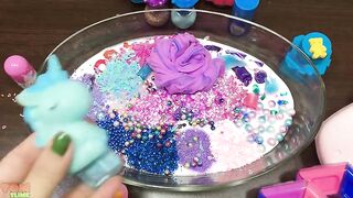 Unicorn Slime | Mixing Makeup and Beads into Slime ASMR! Satisfying Slime Videos #780