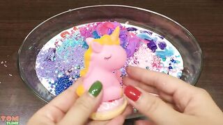 Unicorn Slime | Mixing Makeup and Beads into Slime ASMR! Satisfying Slime Videos #780