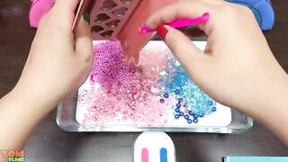 Pink vs Blue Slime | Mixing Makeup and Glitter into Slime ASMR! Satisfying Slime Videos #777