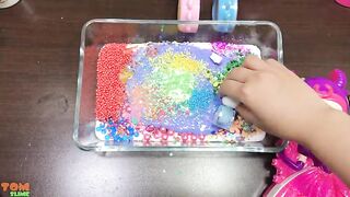 Mixing Glitter and Beads into Slime ASMR! Satisfying Slime Videos #773