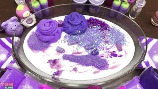 Purple Slime | Mixing Makeup and Glitter into Slime ASMR! Satisfying Slime Videos #760
