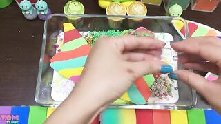 Rainbow Slime | Mixing Clay and Glitter into Slime ASMR! Satisfying Slime Videos #699