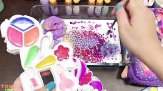 Purple Slime | Mixing Makeup and Beads into Slime ASMR! Satisfying Slime Videos #694