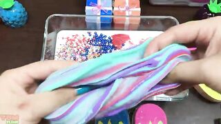 Mixing Beads and Glitter into Slime ASMR! Satisfying Slime Videos #690