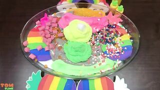 Rainbow Slime | Mixing Makeup and Clay into Slime ASMR! Satisfying Slime Video #672