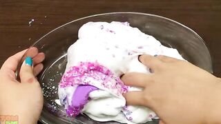 Purple Slime | Mixing Makeup and Glitter into Slime ASMR! Satisfying Slime Video #661