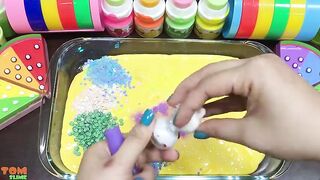 Making Fluffy Slime with Fruits ! Mixing Makeup, Glitter and More into Slime ASMR! #660
